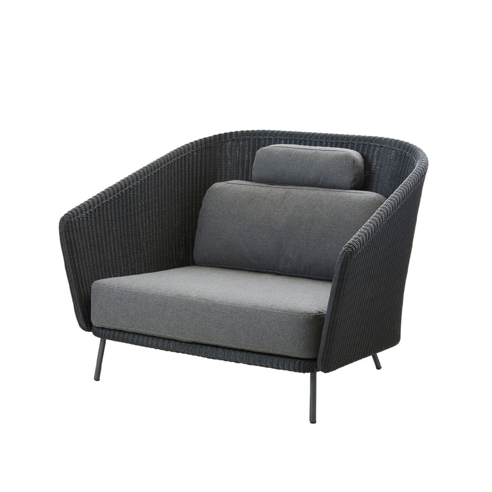 Cane-line Mega lounge armchair Graphic, incl. grey cushions