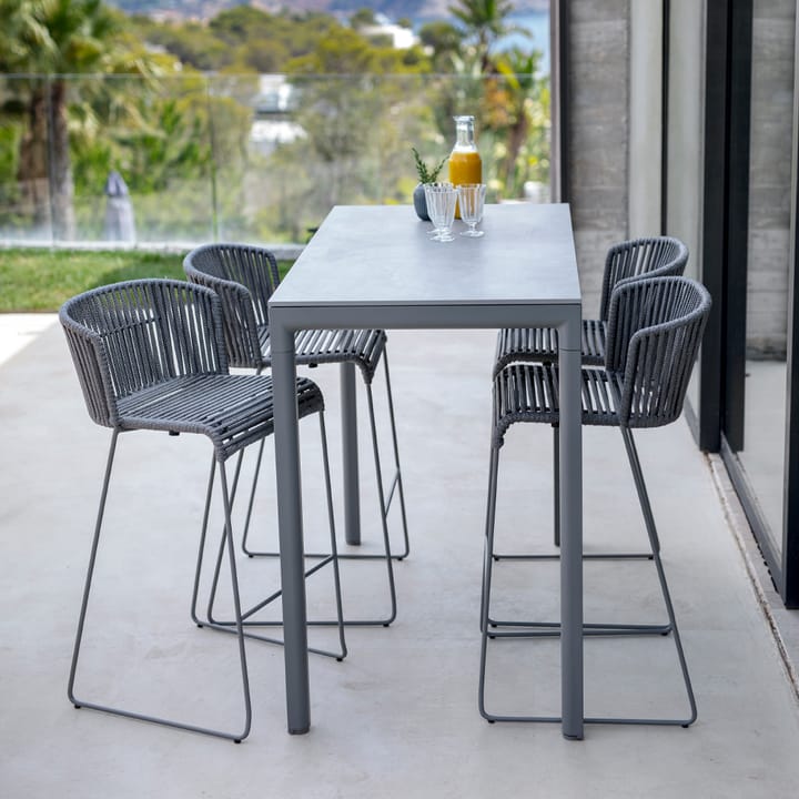 Moments bar stool - Grey - Cane-line