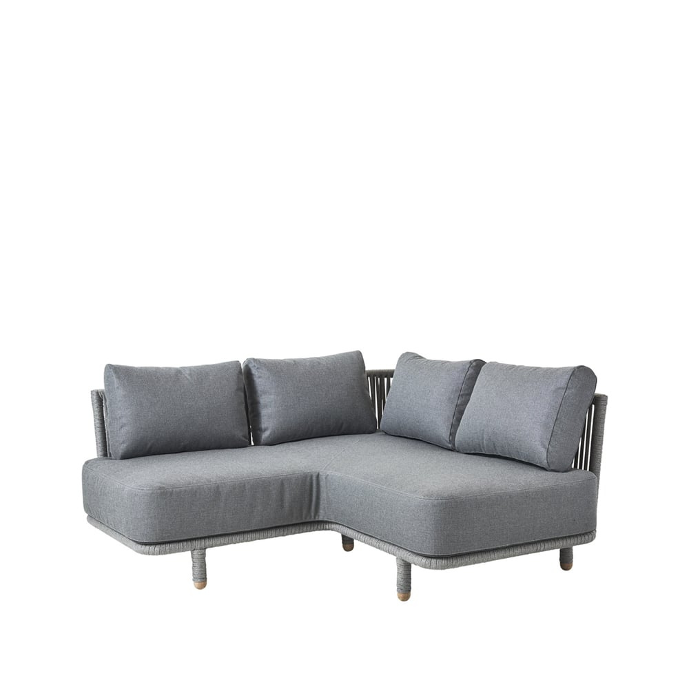 Cane-line Moments modular sofa Gray, corner, Cane-Line soft rope