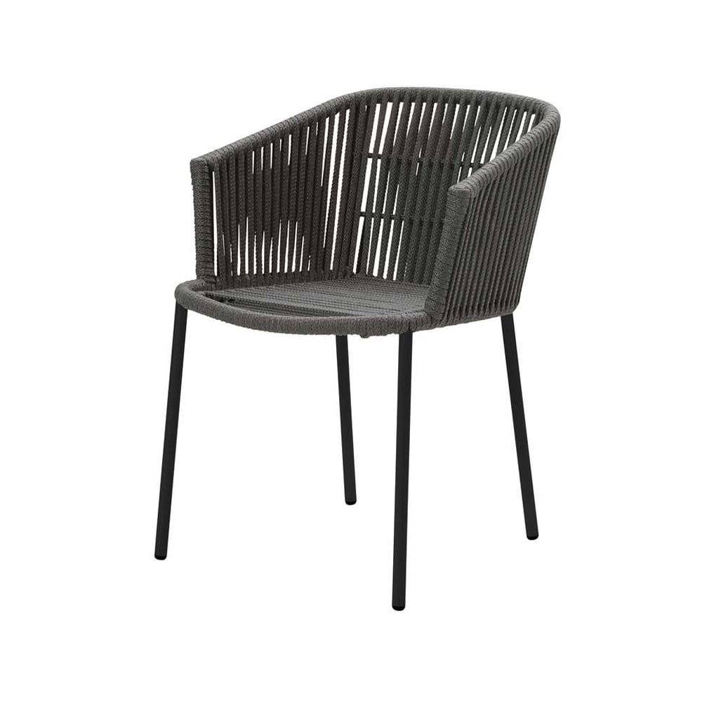 Cane-line Moments stackable chair Dark grey, Cane-Line soft rope