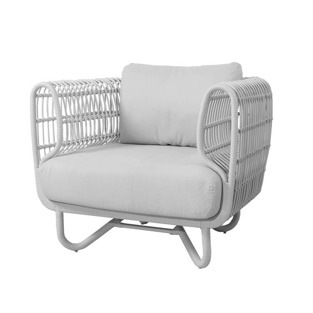 Cane-line Nest lounge armchair weave White, Cane-Line Natté white