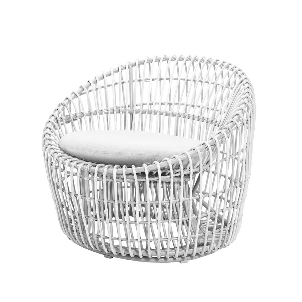 Cane-line Nest Round armchair Cane-Line Natté white, white rattan