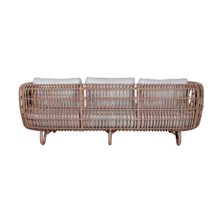 Nest sofa 3-seater weave, Natural, Cane-Line Natté light grey Cane-line