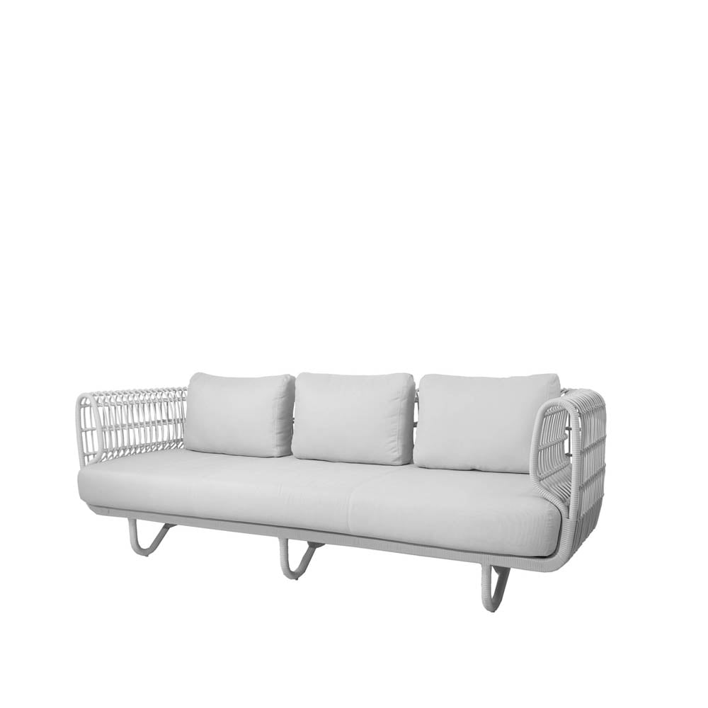 Cane-line Nest sofa 3-seater weave White, Cane-Line Natté white