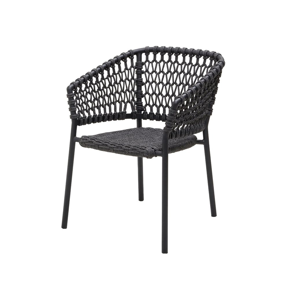 Cane-line Ocean armchair soft rope Dark grey