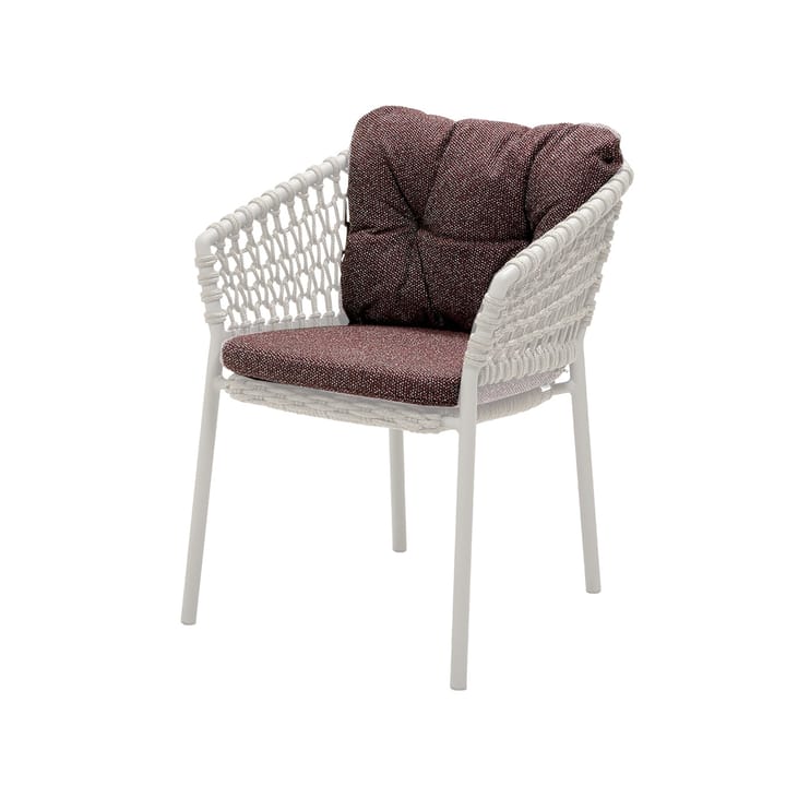 Ocean/Basket/Moments cushion set chair, Wove dark bordeaux Cane-line