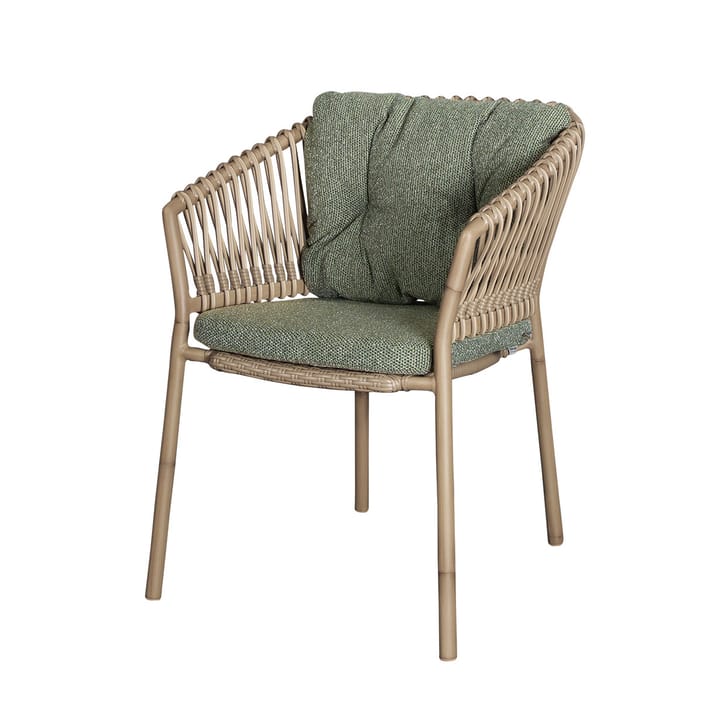 Ocean/Basket/Moments cushion set chair, Wove dark green Cane-line