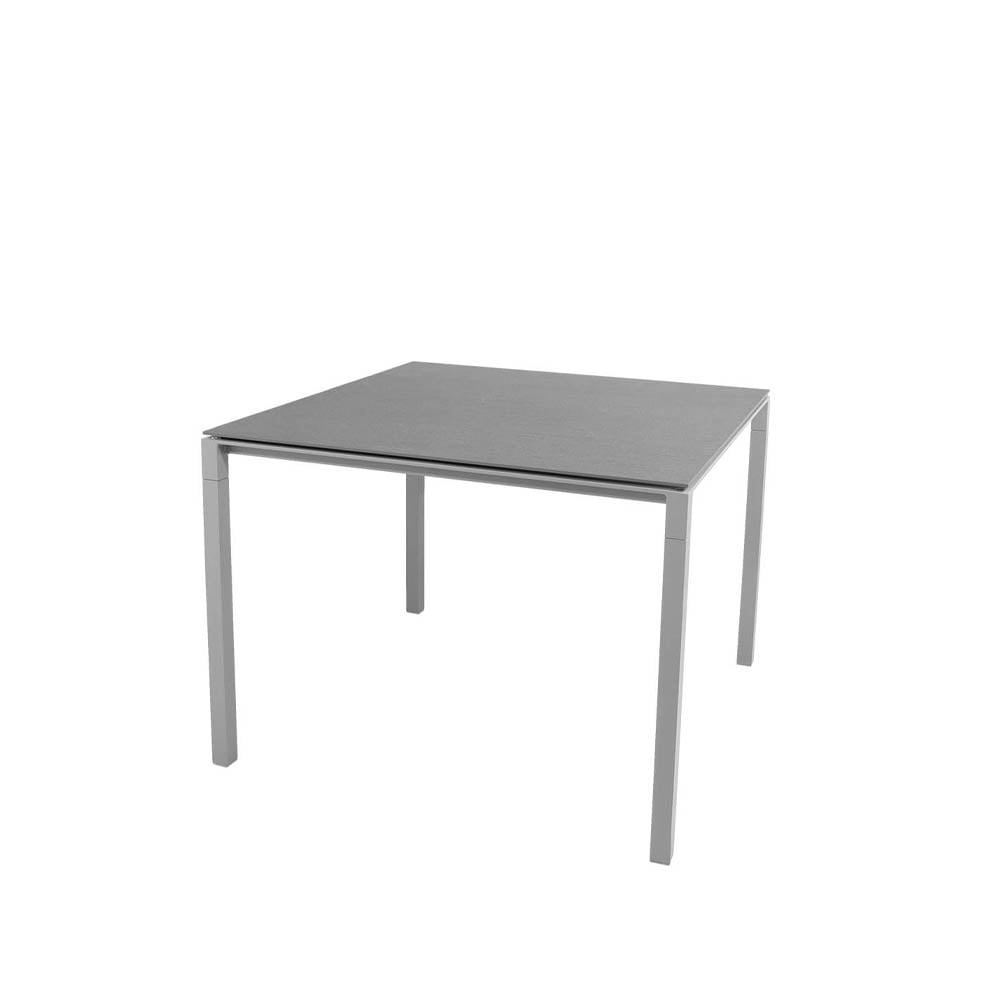 Cane-line Pure dining table Basalt grey-light grey 100x100 cm