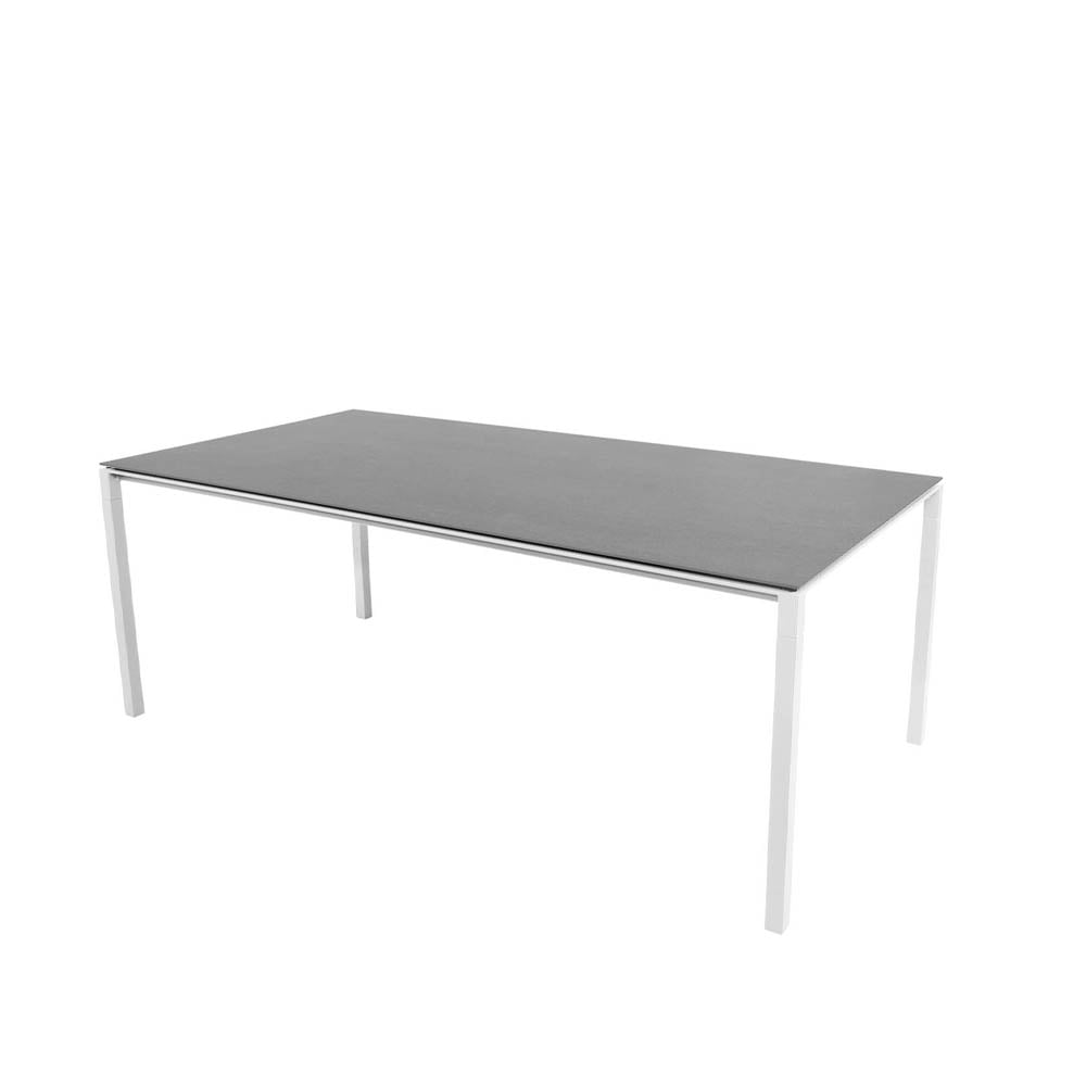 Cane-line Pure dining table Basalt grey-white 200x100 cm