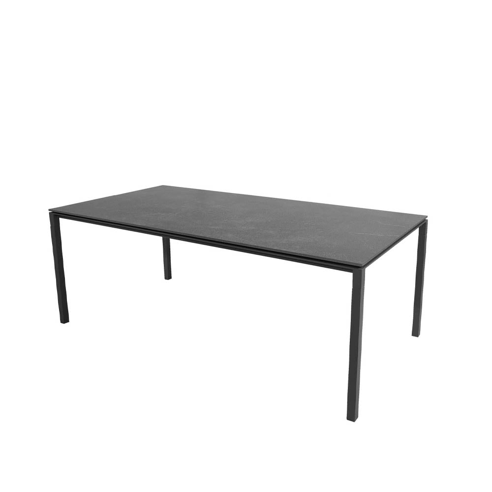 Cane-line Pure dining table Fossil black-lava grey 200x100 cm