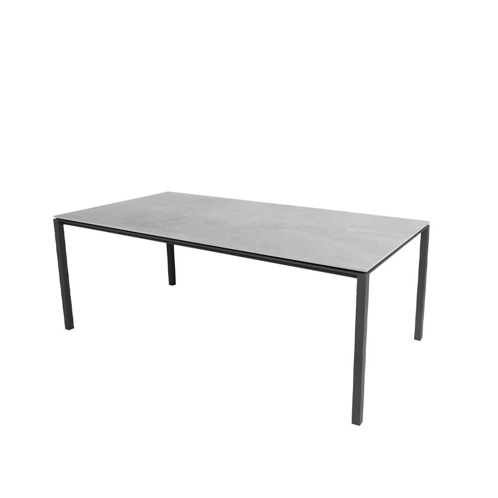 Cane-line Pure dining table Fossil grey-lava grey 200x100 cm