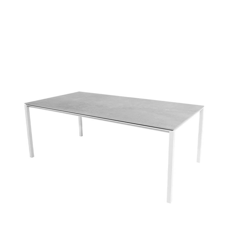 Cane-line Pure dining table Fossil grey-white 200x100 cm