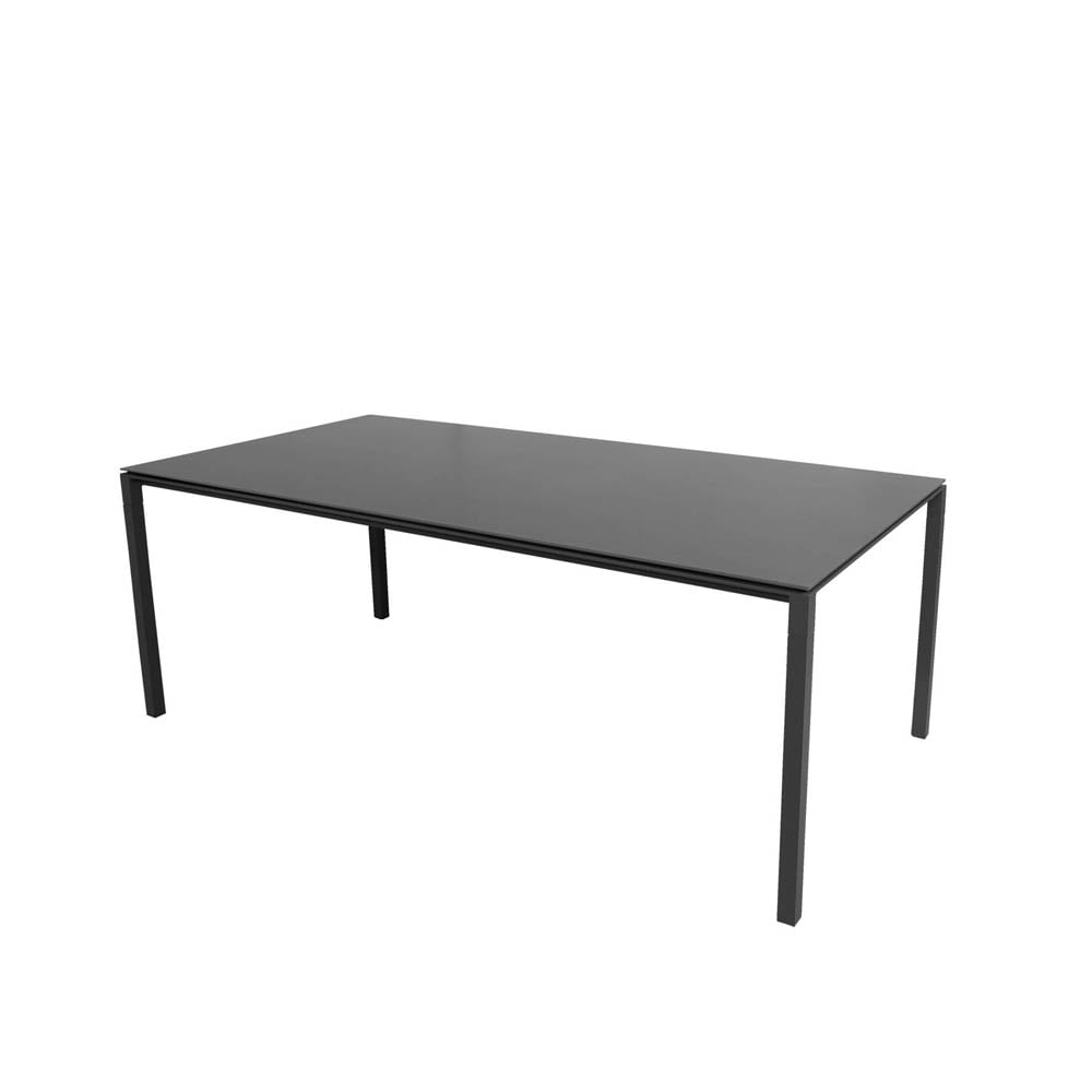 Cane-line Pure dining table Nero-lava grey 200x100 cm