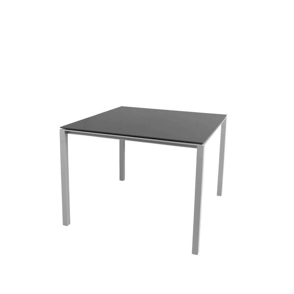 Cane-line Pure dining table Nero-light grey 100x100 cm