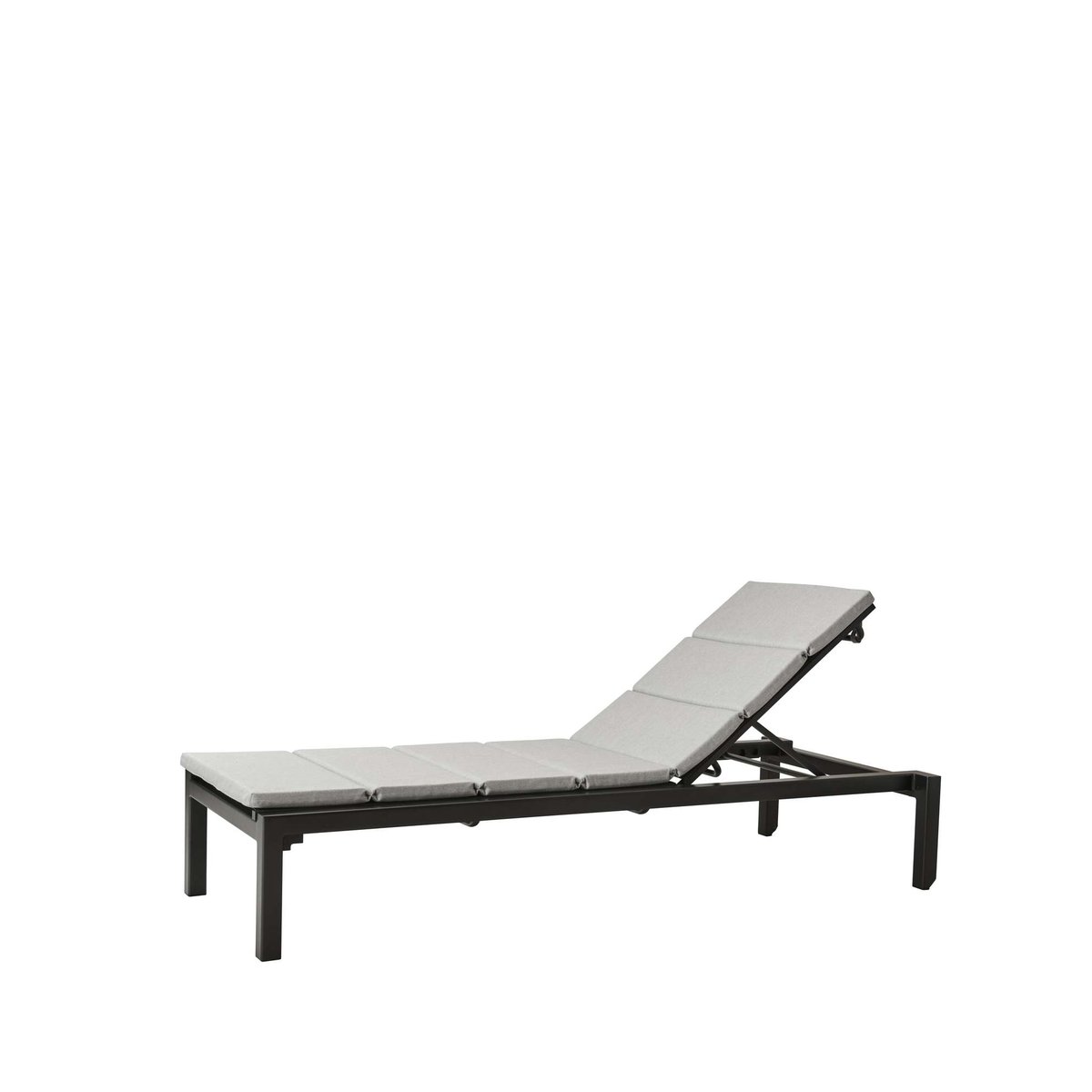 Cane-line Relax sun lounger Cane-Line Natté grey, incl. cushion