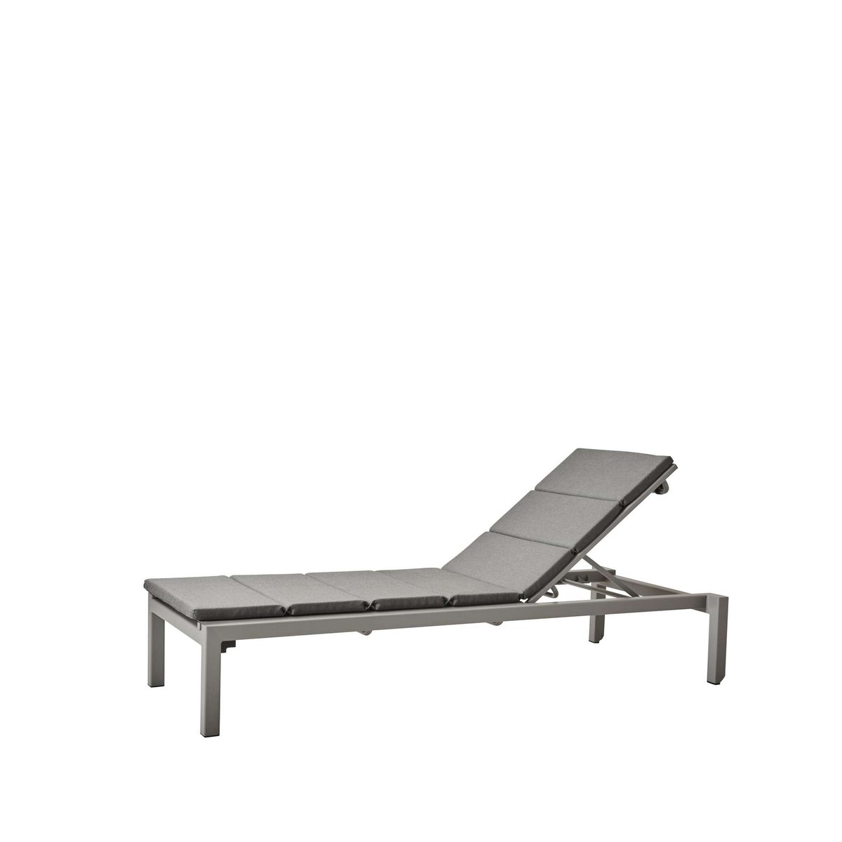 Cane-line Relax sun lounger Sunbrella Natté light grey, incl. grey cushion