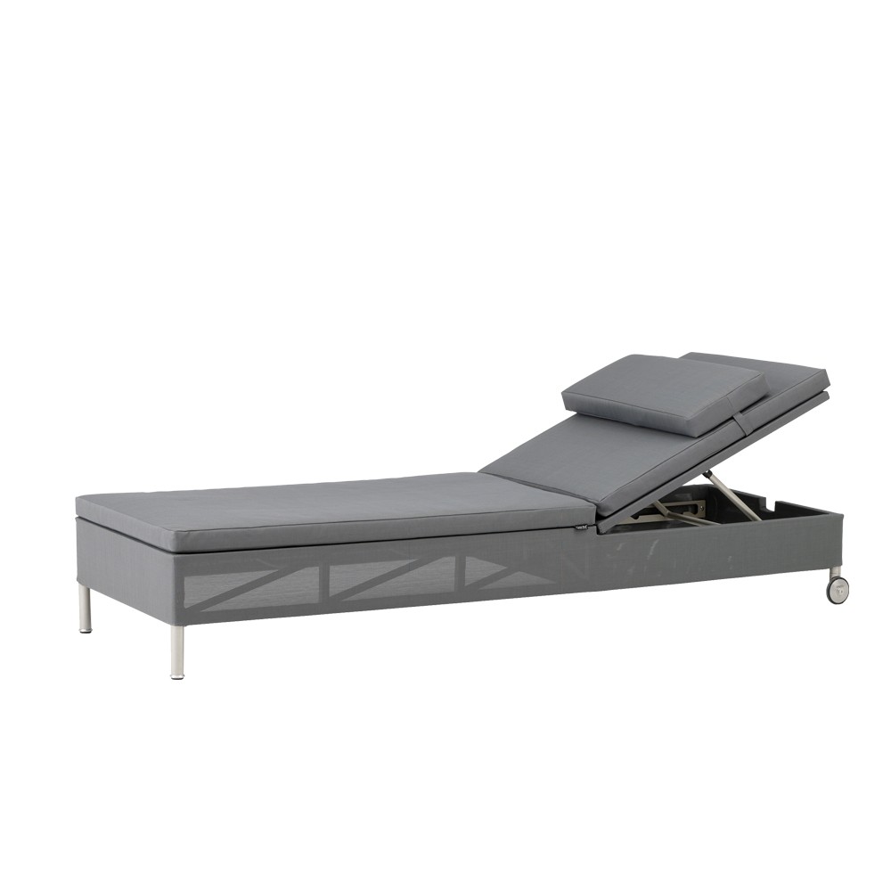 Cane-line Rest sun lounger Cane-Line Natté grey, single