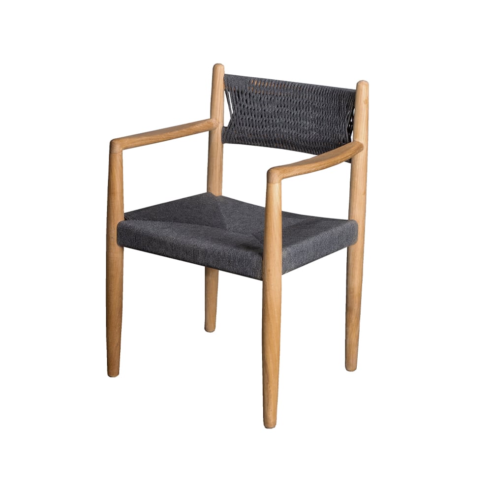 Cane-line Royal chair Dark grey, teak