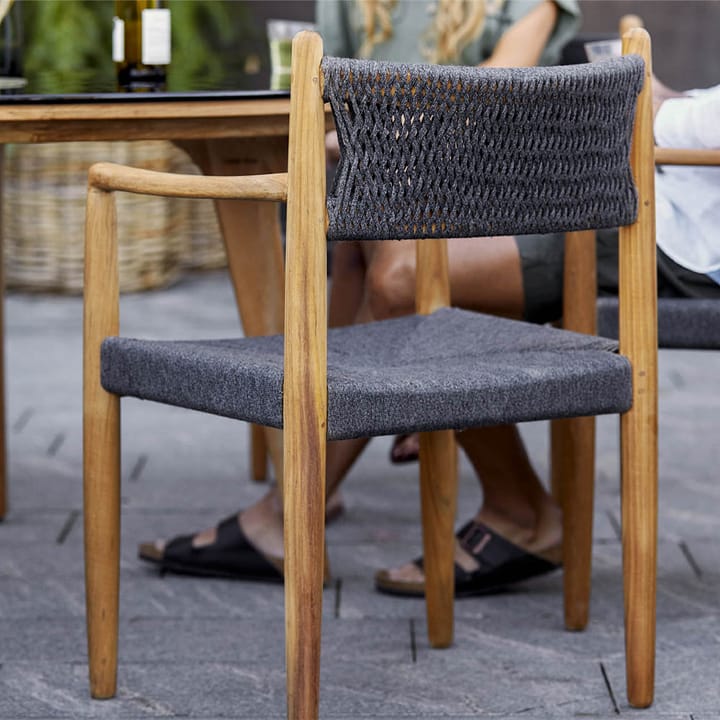 Royal chair, Dark grey, teak Cane-line