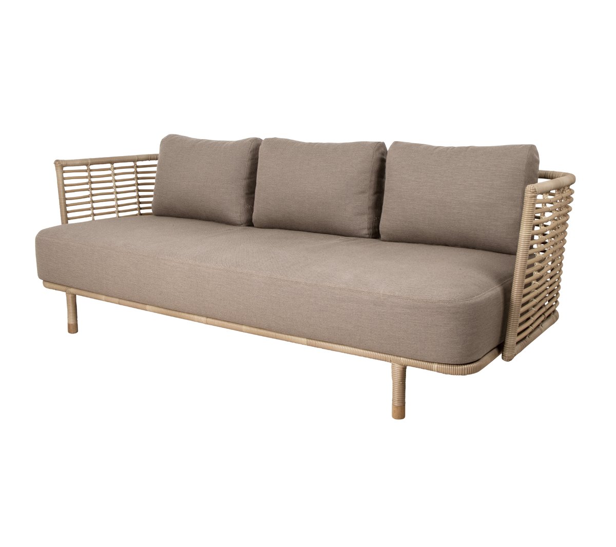 Cane-line Sense sofa 3-seater weave AirTouch taupe