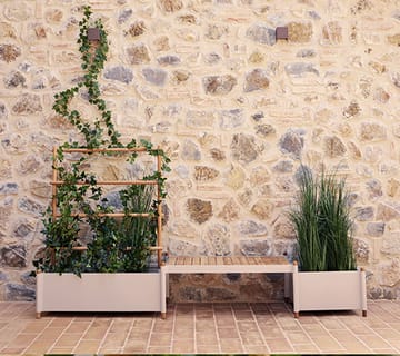 Sticks flower box 57x103 cm - Sand - Cane-line