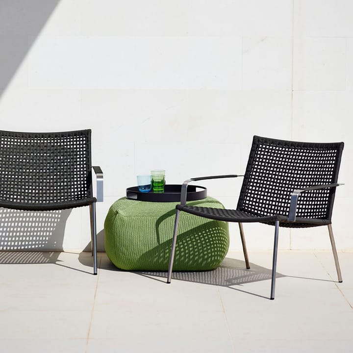 Straw lounge armchair, Anthracite Cane-line