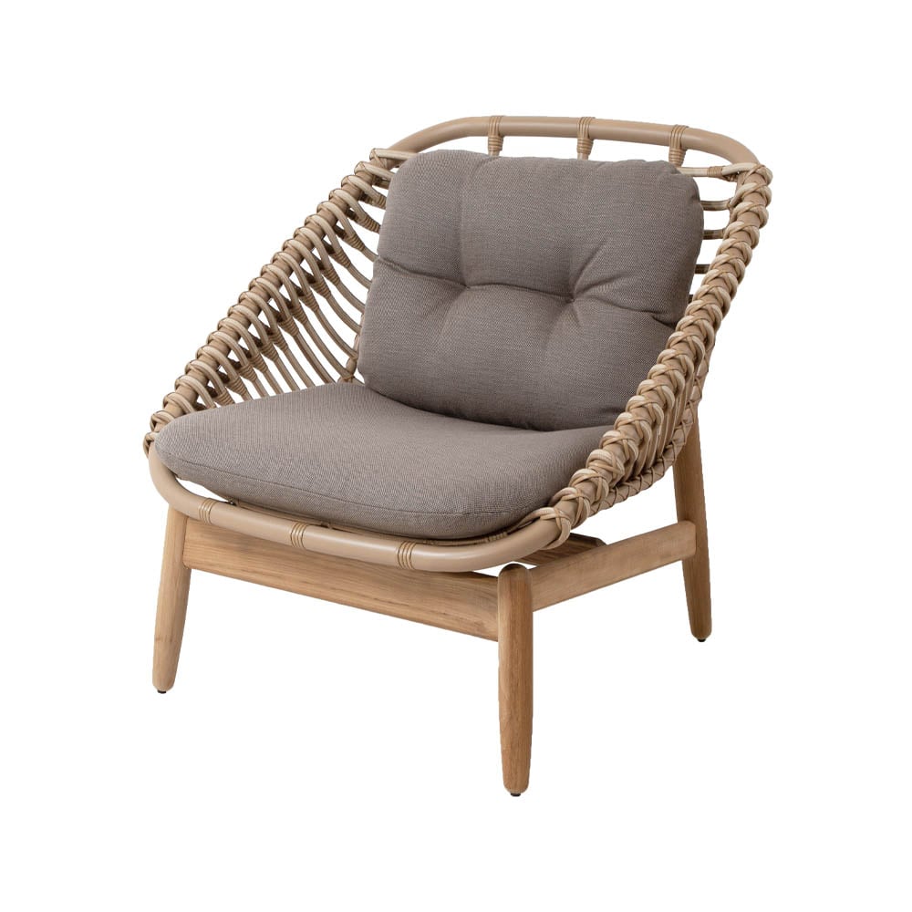 Cane-line String lounge armchair Cane-Line Airtouch taupe-teak