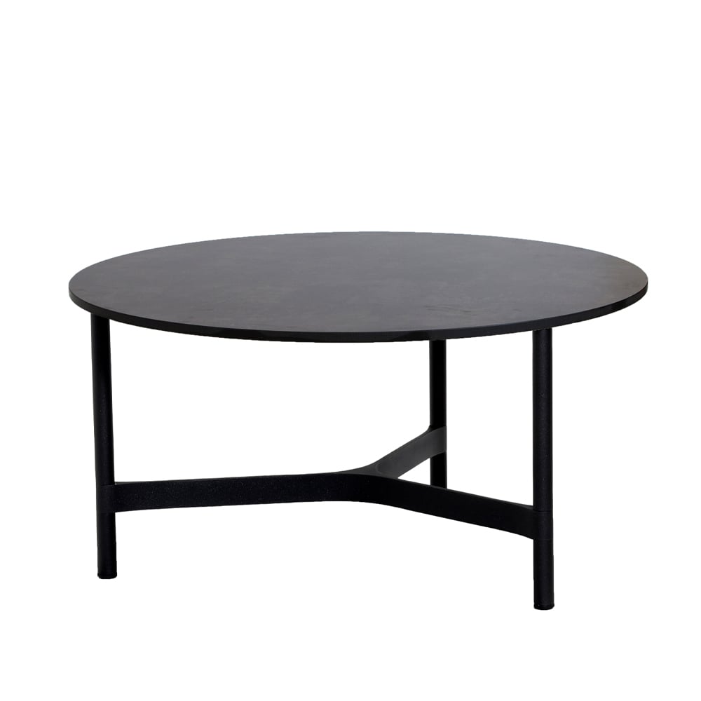 Cane-line Twist coffee table large Ø90 cm Dark grey-lava grey