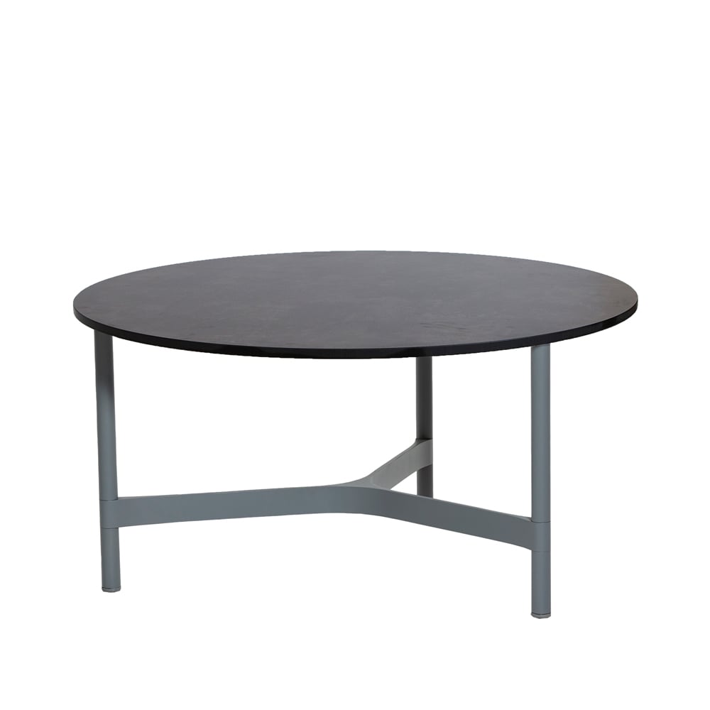 Cane-line Twist coffee table large Ø90 cm Dark grey-light grey