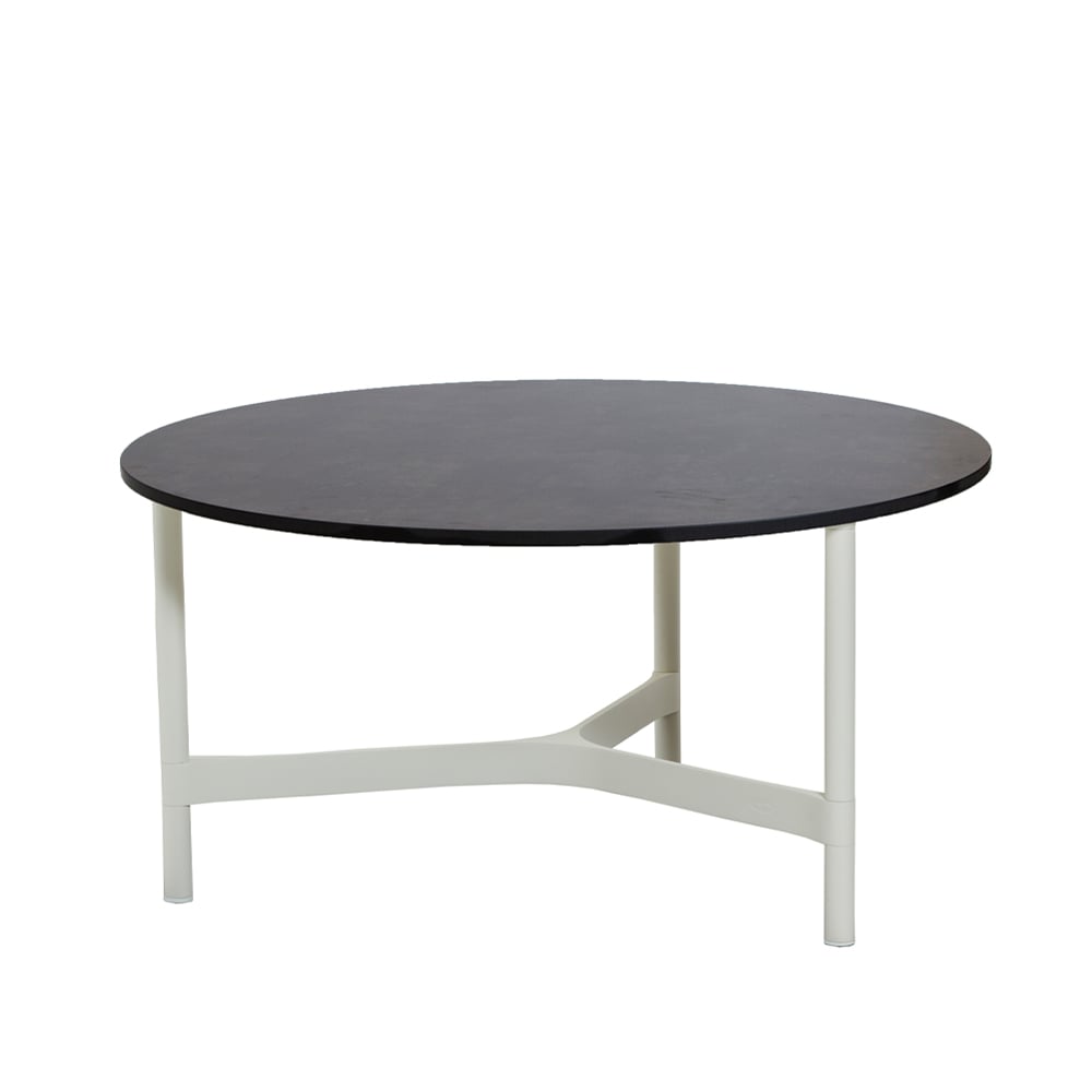 Cane-line Twist coffee table large Ø90 cm Dark grey-white