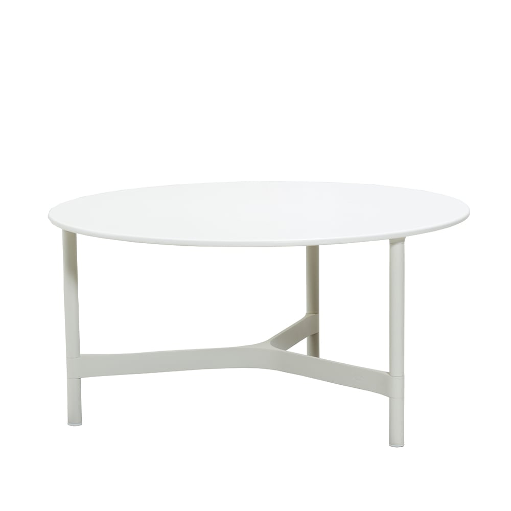 Cane-line Twist coffee table large Ø90 cm White-white