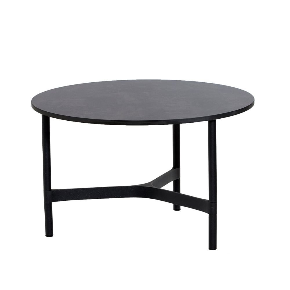 Cane-line Twist coffee table medium Ø70 cm Dark grey-lava grey