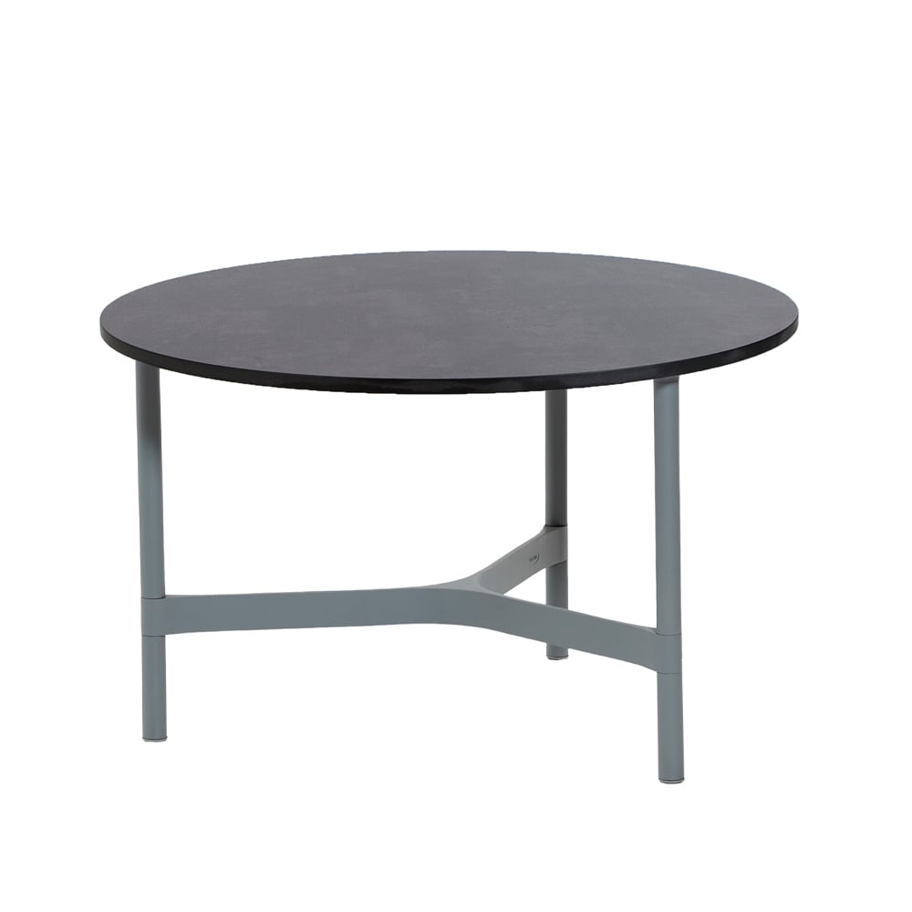 Cane-line Twist coffee table medium Ø70 cm Dark grey-light grey