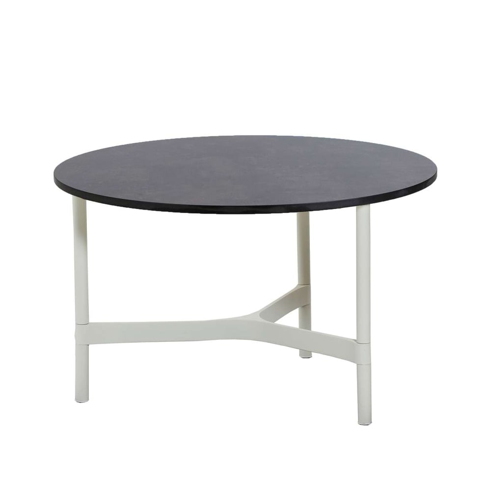 Cane-line Twist coffee table medium Ø70 cm Dark grey-white