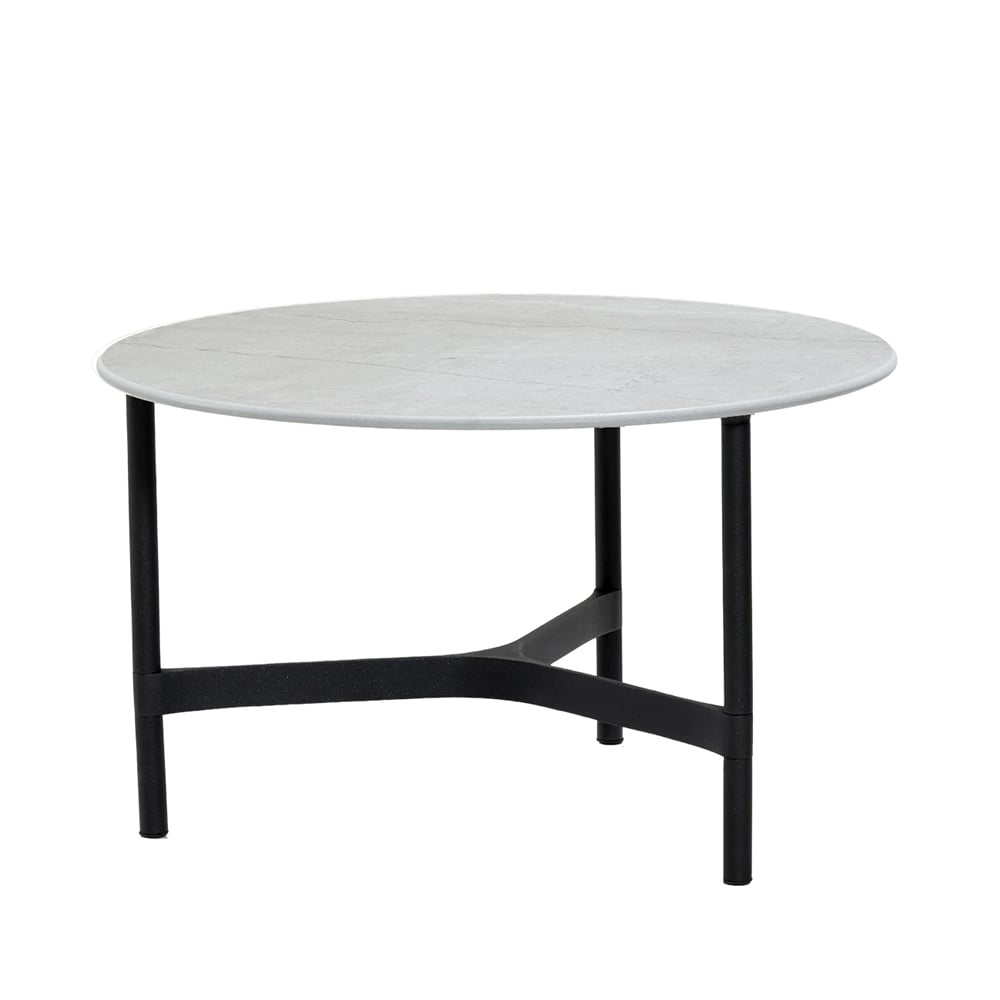 Cane-line Twist coffee table medium Ø70 cm Fossil grey-lava grey