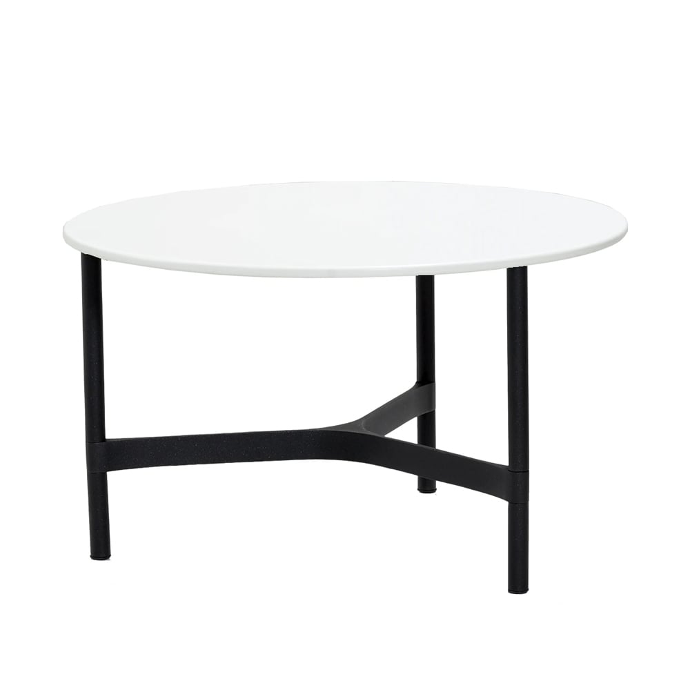 Cane-line Twist coffee table medium Ø70 cm White-lava grey