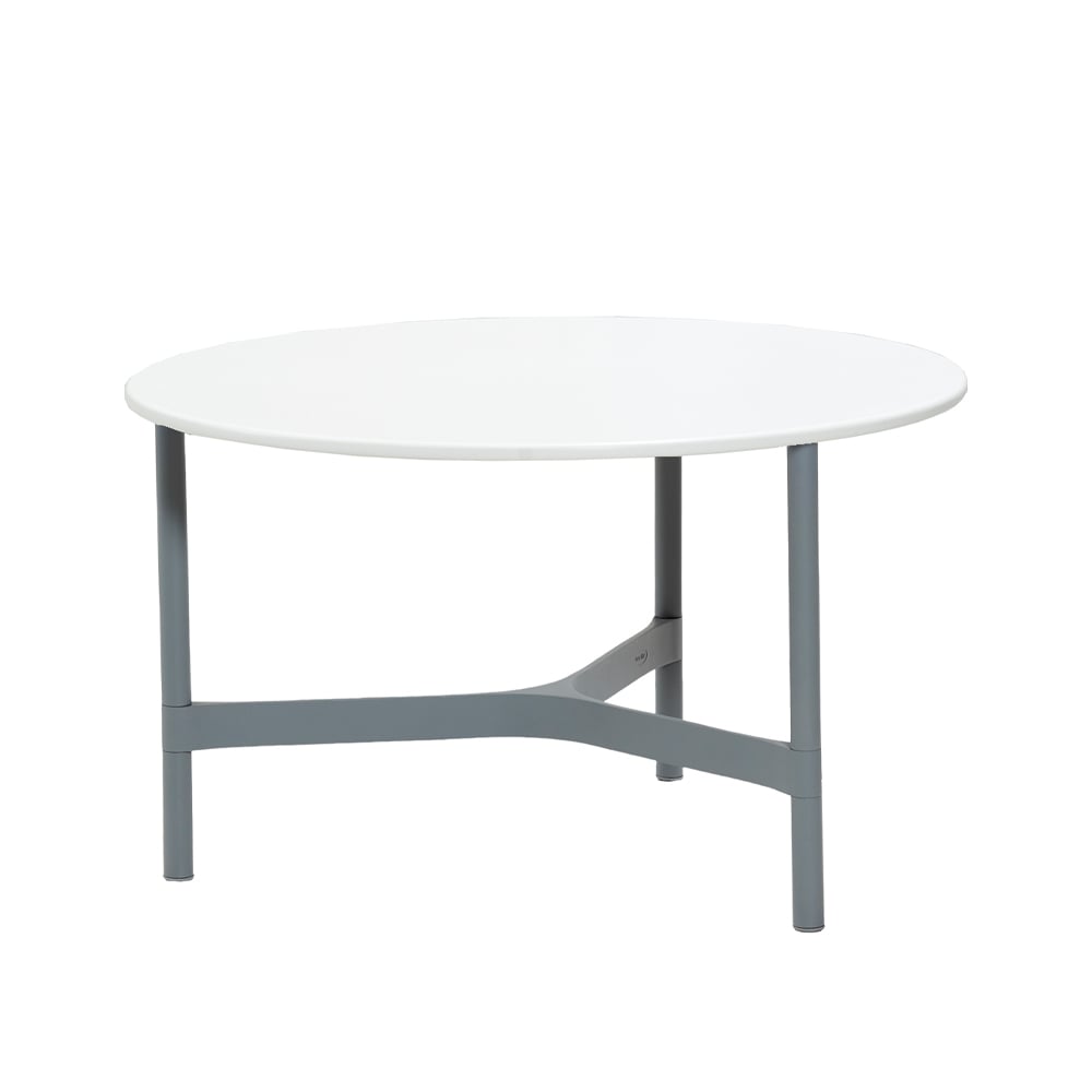 Cane-line Twist coffee table medium Ø70 cm White-light grey