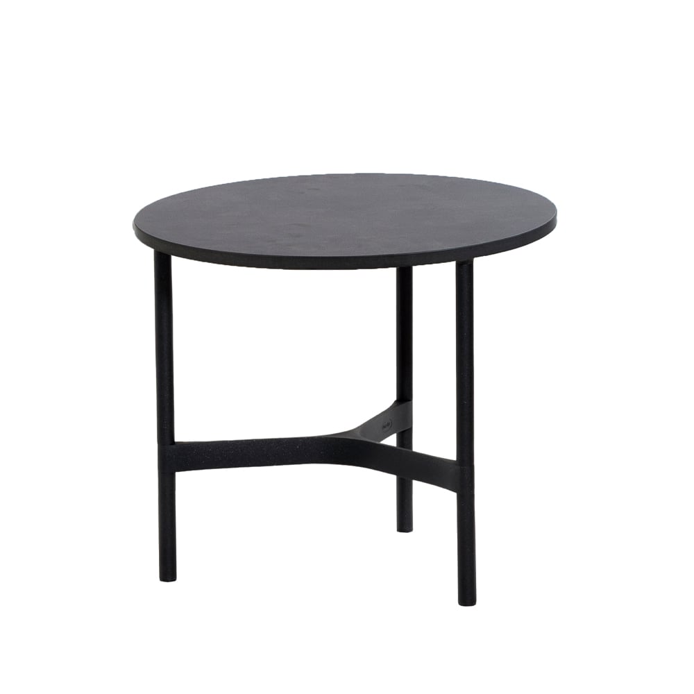 Cane-line Twist coffee table small Ø45 cm Dark grey-lava grey