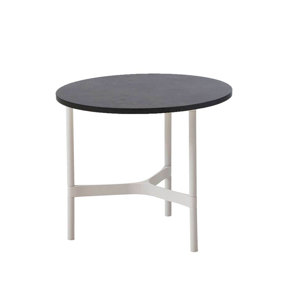 Cane-line Twist coffee table small Ø45 cm Dark grey-white