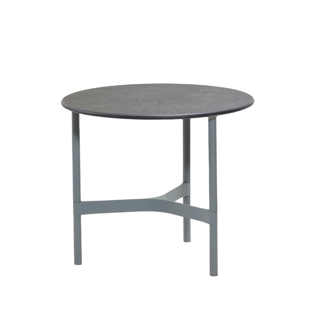 Cane-line Twist coffee table small Ø45 cm Fossil black-light grey