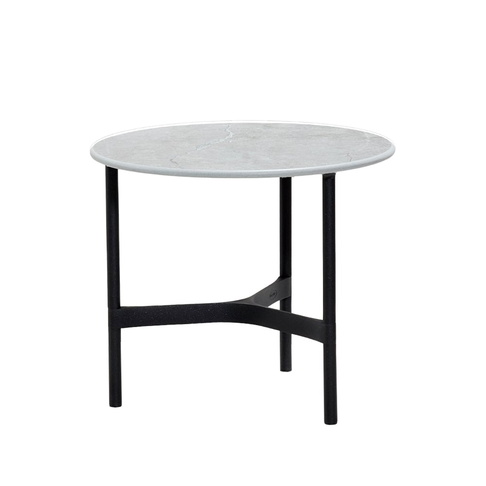 Cane-line Twist coffee table small Ø45 cm Fossil grey-lava grey