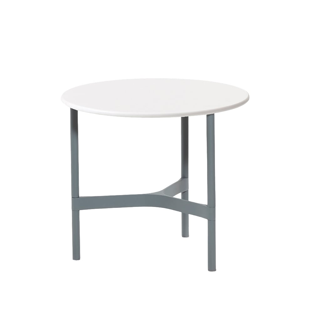 Cane-line Twist coffee table small Ø45 cm White-light grey