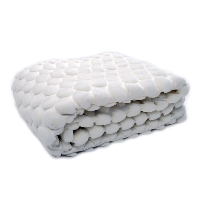 Ceannis Egg Collection throw 170x130 cm White