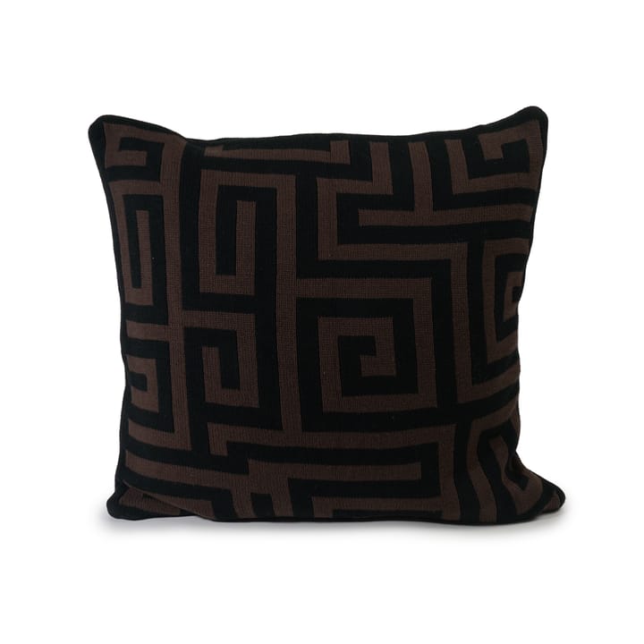 Knitted Cushion cover 50x50 cm - Brown-black - Ceannis