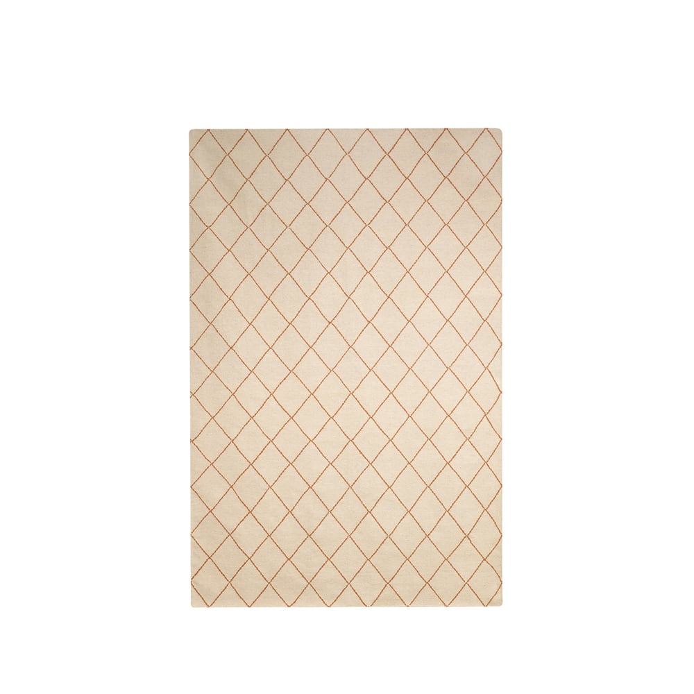 Chhatwal & Jonsson Diamond Rug Off white/orange, 184x280 cm