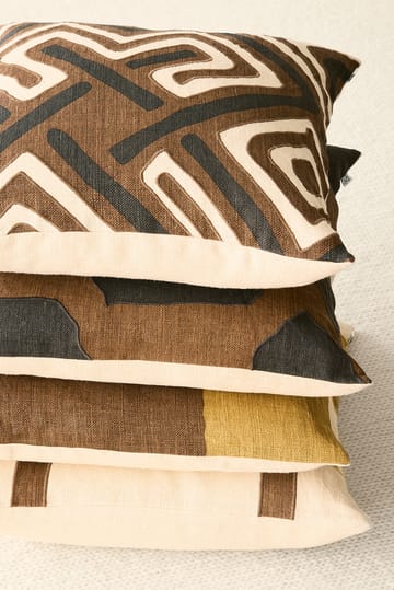 Gujarat pillowcase 50x50 cm - Dark Brown-Taupe - Chhatwal & Jonsson