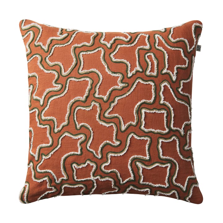 Kamal pillowcase 50x50 cm - Terracotta-forest green - Chhatwal & Jonsson