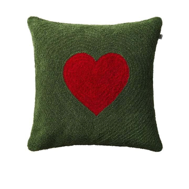 Love cushion cover 50x50 cm - Forest green-red - Chhatwal & Jonsson