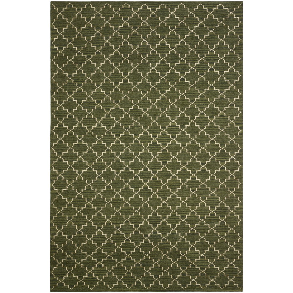 Chhatwal & Jonsson New Geometric rug 234x323 cm Green melange-off white