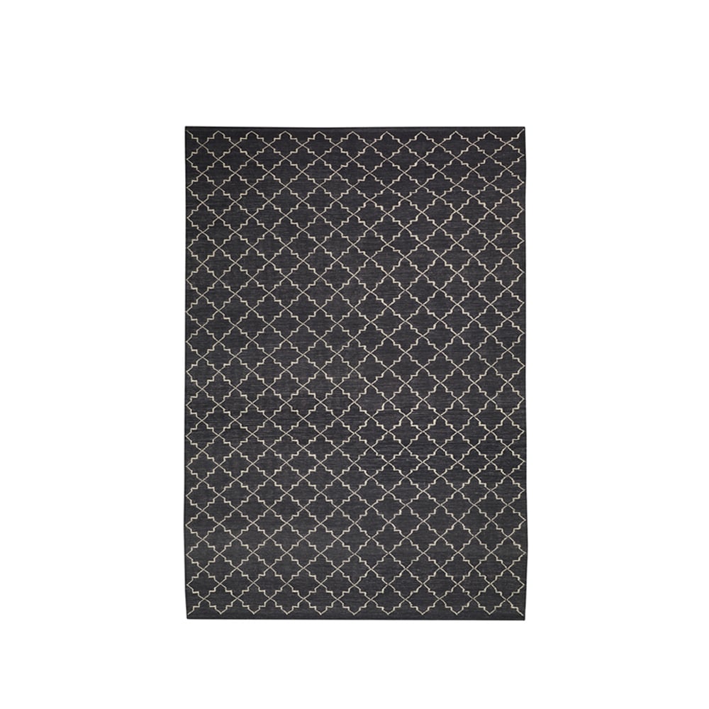 Chhatwal & Jonsson New Geometric rug Dark grey/off white-180x272 cm